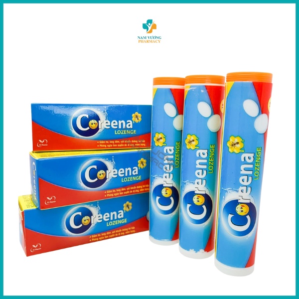 Viên ngậm thảo dược Coreena hỗ trợ giảm ho, giảm nhiệt miệng, giảm ngứa đau rát cổ họng - 1 Tuýt 18 viên