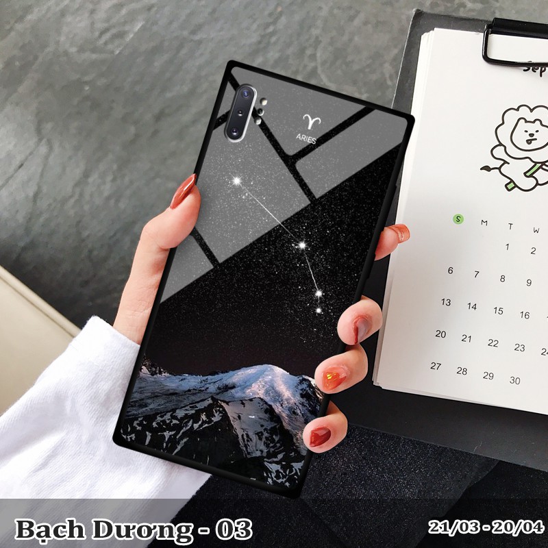 Ốp kính samsung Note 10 plus in cung hoàng đạo