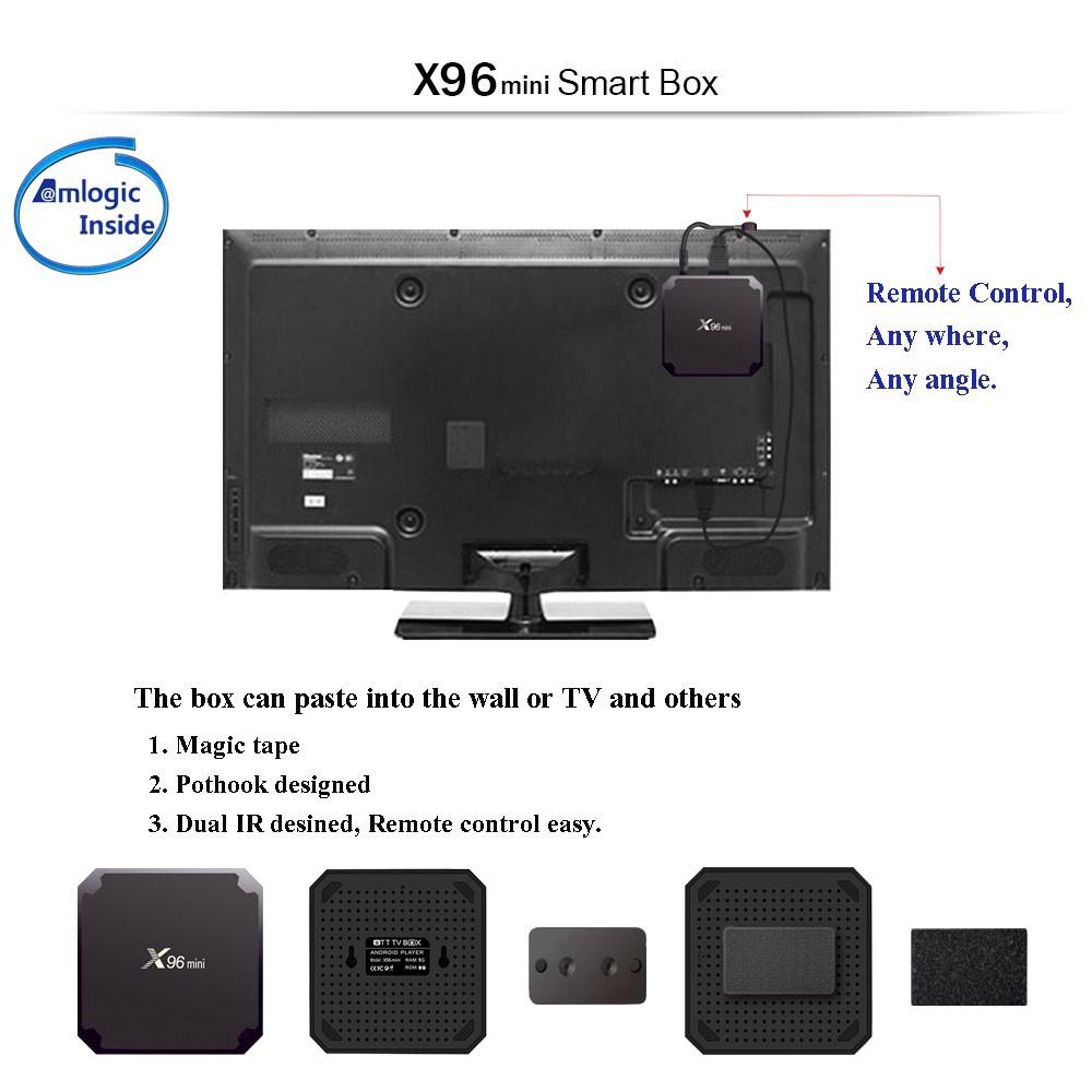 Tv Box X96Mini Android 9.0 X96 Mini S905W Lõi Tứ Hỗ Trợ 2.4g Và Phụ Kiện