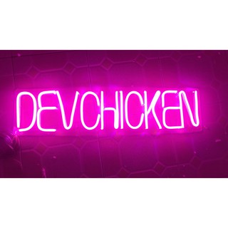 Đèn Trang Trí Led Neon Sign DEVCHICKEN, hình theo yêu cầu