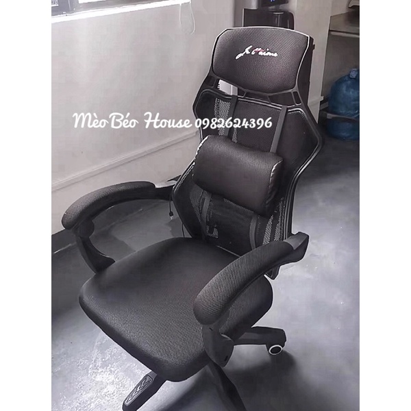 Ghế gaming cao cấp giá rẻ lưng lưới có gác chân - Ghế chơi game - HOT