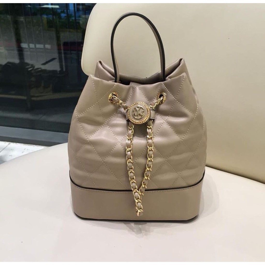 ▩Balo LYN Car Line Check Bucket Crossbody Bag