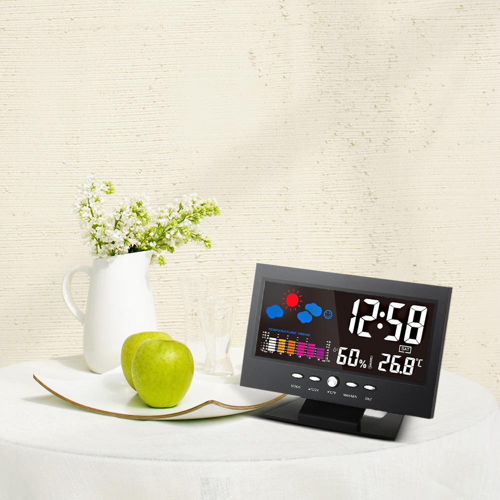 Đồng hồ đo nhiệt độ và độ ẩm màn hình LCD kỹ thuật số đa năng