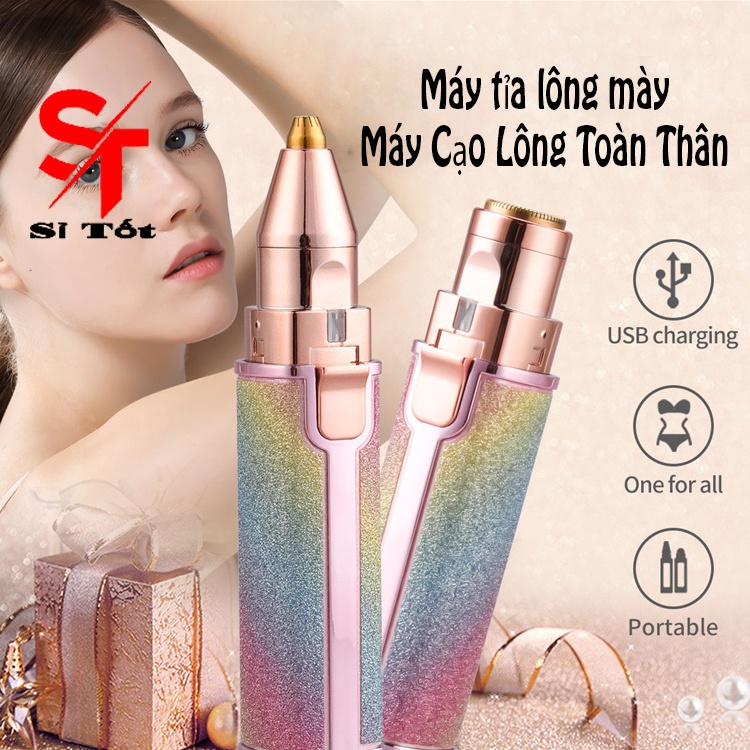 Bút Tỉa Lông Mày Ria Mép Sạc Điện Bản Cao Cấp Máy Cạo Lông Toàn Thân Tiện Lợi An Toàn