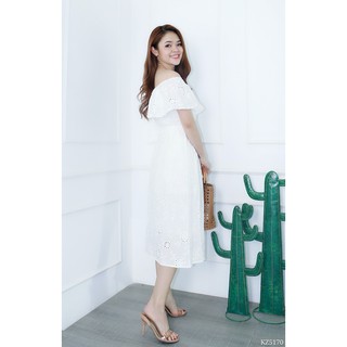 Đầm trễ vai dáng xoè