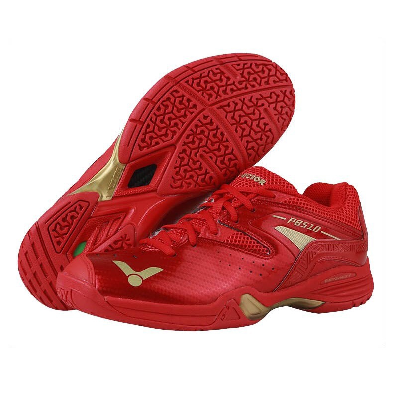 Giày cầu lông - Giày bóng chuyền Victor 8510DX chống thấm nước, chống lật cổ chân hiệu quả, màu  đỏ, đủ size Xịn ))