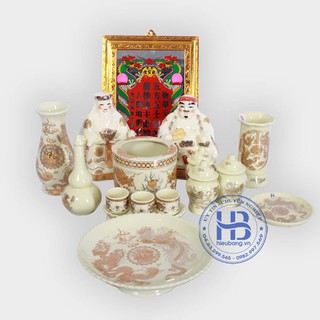 Bộ đồ thờ thần tài bé cơ bản Vàng