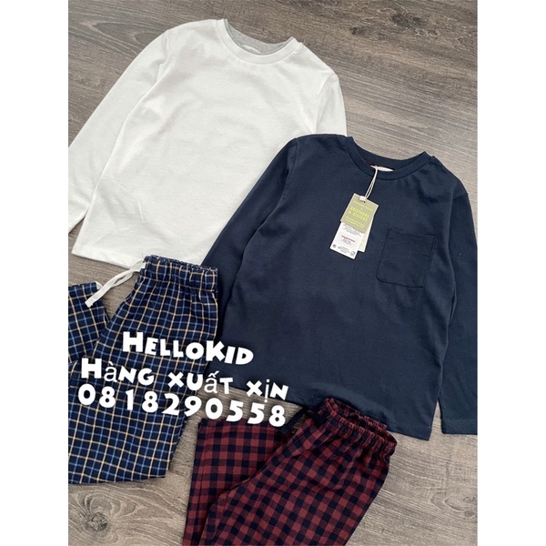 B339 - Bộ PJ quần kẻ MNG bé trai