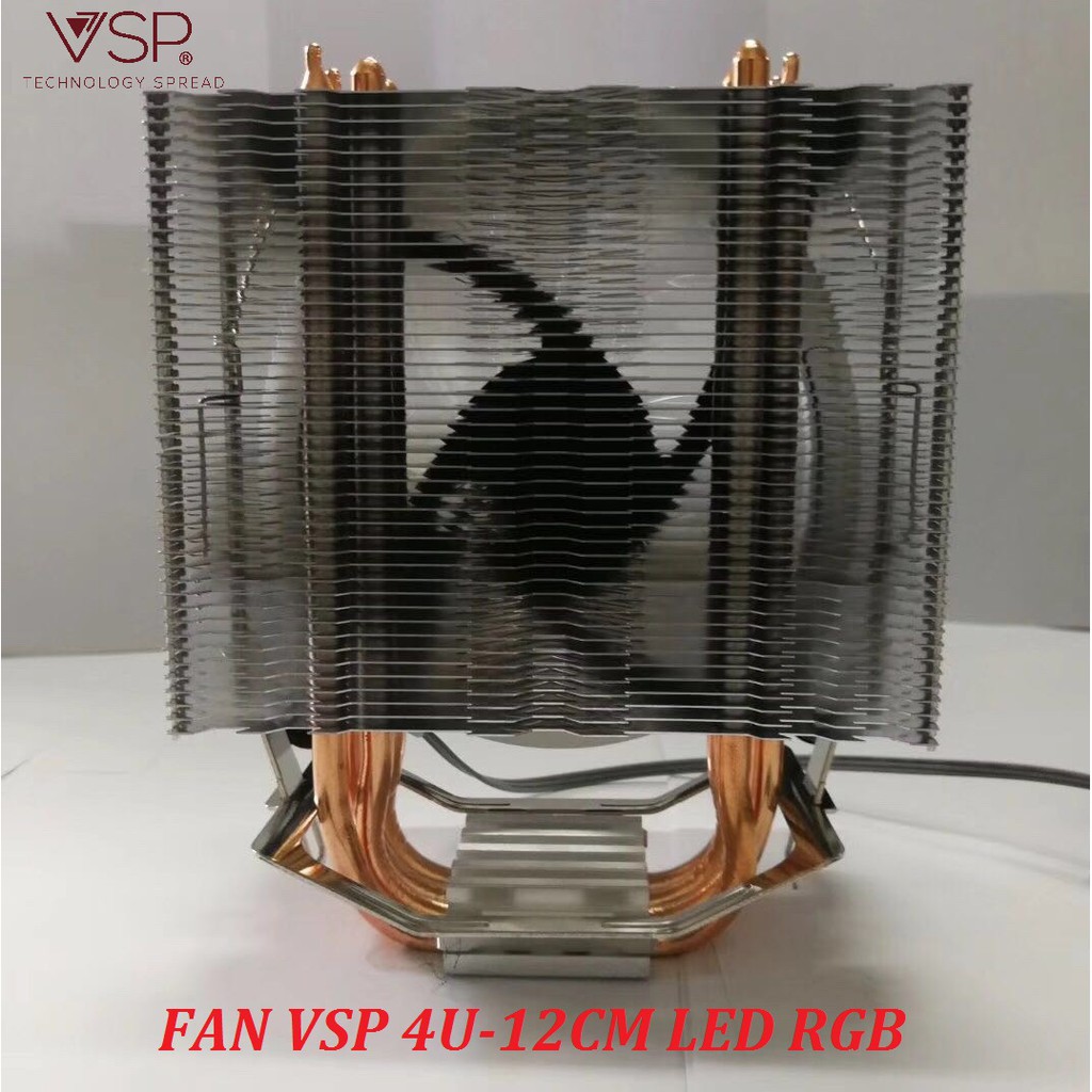 Fan CPU led dùng main 775 1155 1151 Gamming CT 4U 12cm led tải nhiệt 4 ống khí