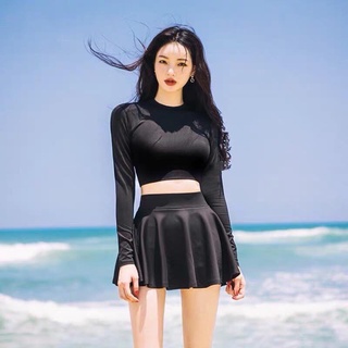 Đồ bơi 2 mảnh tay dài chân váy siêu xinh Sỉ ib
