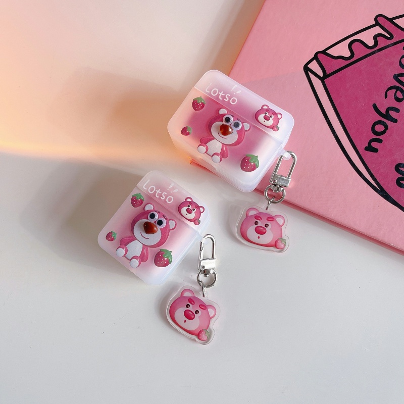 Vỏ Bảo Vệ Hộp Sạc Tai Nghe Apple AirPods 1 2 3 Pro Hình Gấu lotso Dễ Thương