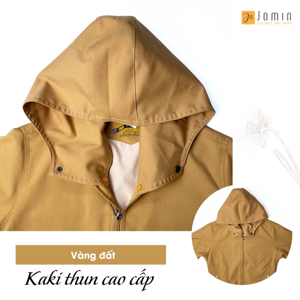 Jamin Premium - Nón Áo Khoác Rời - Chất kaki thun không xổ lông
