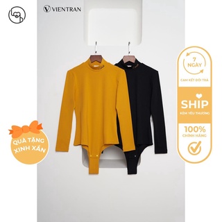 Áo thun bodysuit cổ 5F, tay dài by LEH O61O21T001