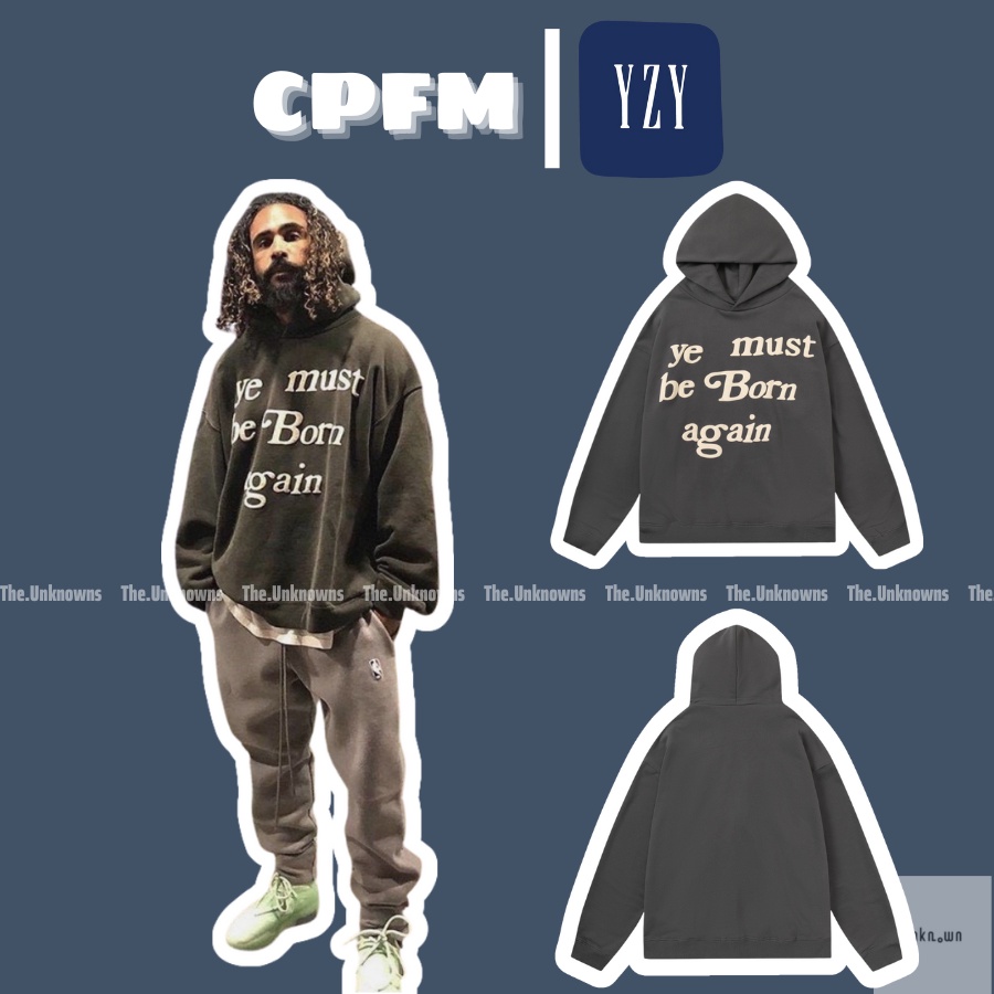 [Mirror Quaility] - Áo Hoodie Cactus Plant Flea Market Born Again Oversized Hooded, Áo hoodie CPFM x Yz cao cấp