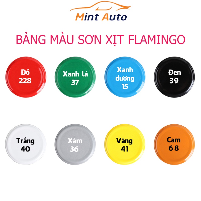 Sơn Xịt Cầm Tay Flamingo Nhiều Màu Sơn Ô Tô Xe Máy Tiện Lợi Dung Tích 450ml – MINTAUTO