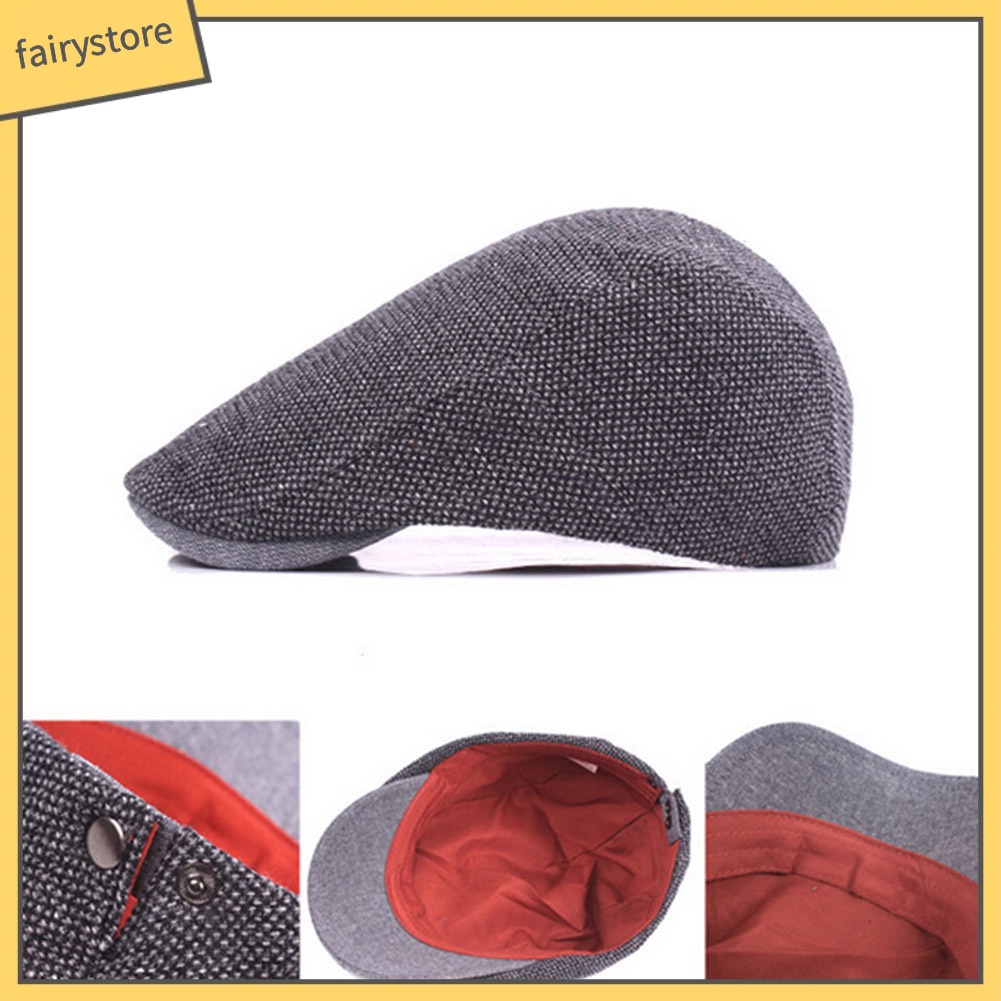 Mũ Nồi Chất Cotton Phong Cách Retro Cho Nam Trung Niên