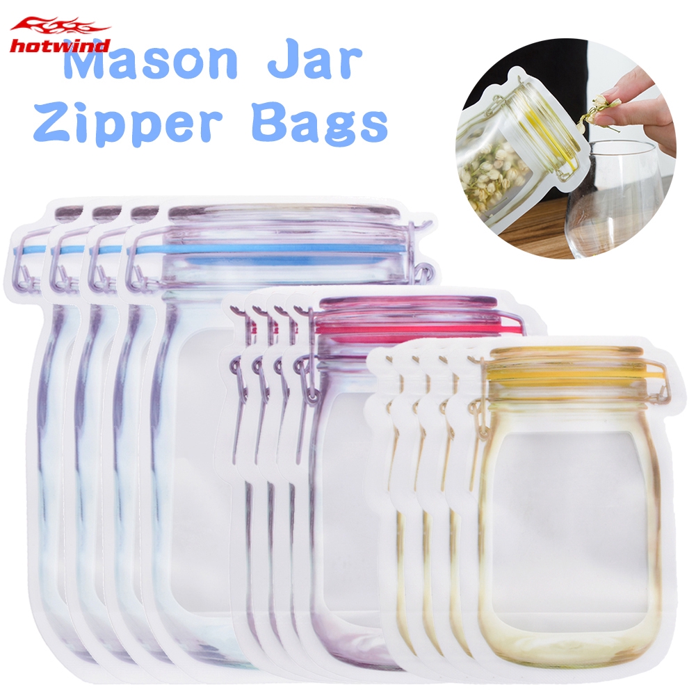 Túi đựng đồ hình lọ mứt thiết kế khóa zip mang đi du lịch tiện lợi