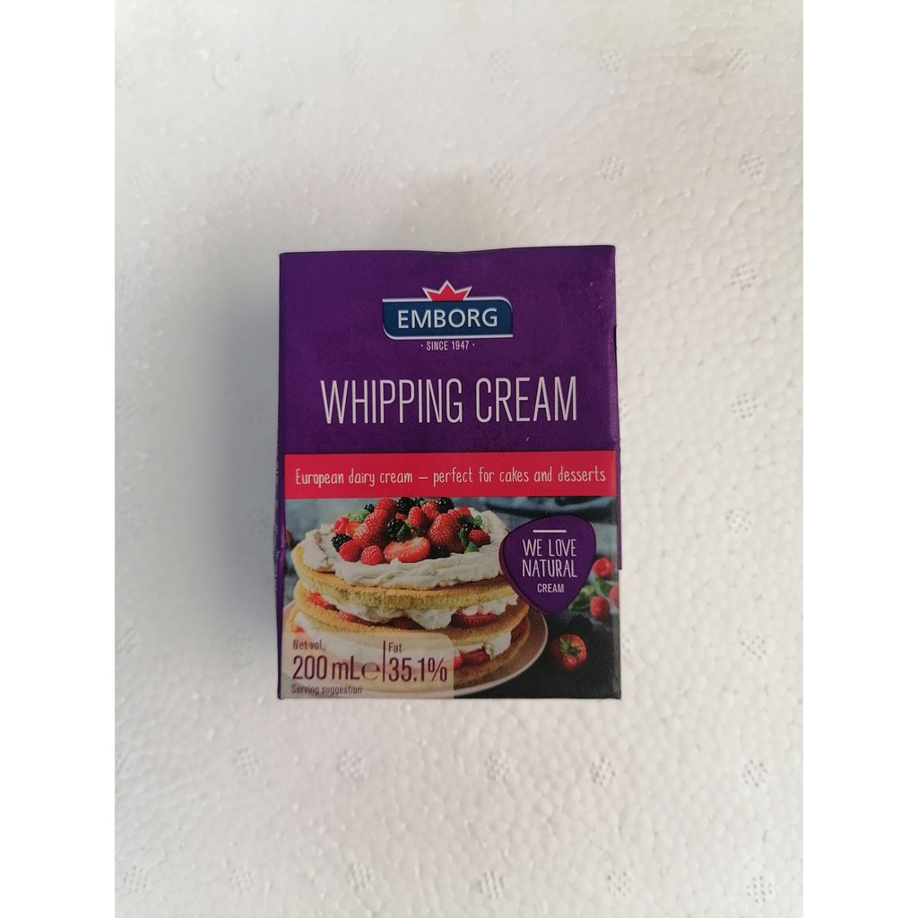 [200ml] Kem tươi [Denmark] EMBORG Whipping Cream (halal) (a-n-hl) (nw5)