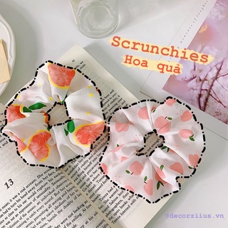 Scrunchies Cute Dây Buộc Tóc Xinh Hoa Quả Dễ Thương Nhiều Mẫu