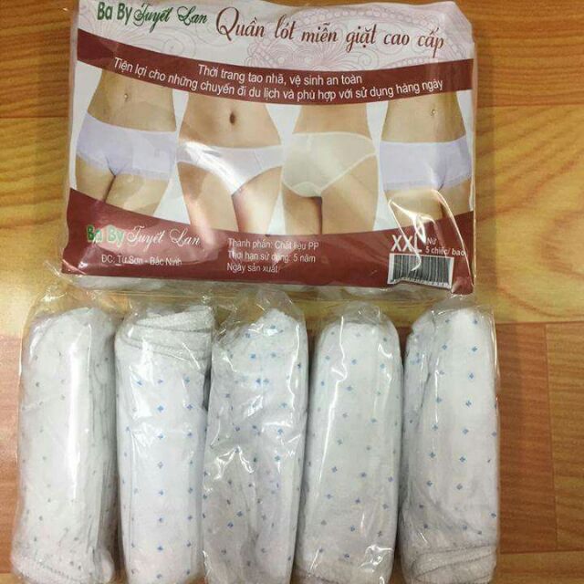 Set 5 quần lót giấy Tuyết Lan