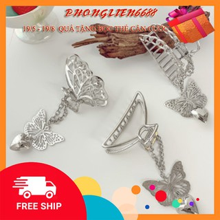 Kẹp tóc hình bướm đính đá phong cách hàn quốc