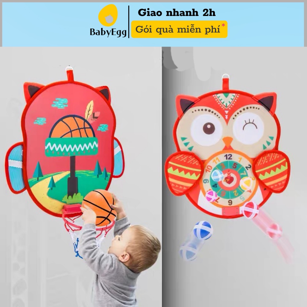 Bộ bóng rổ, ném bóng dính, bắt bóng chơi trong nhà, vận động, trò chơi đội nhóm, gia đình, dành cho bé 3,4,5,6,7 tuổi