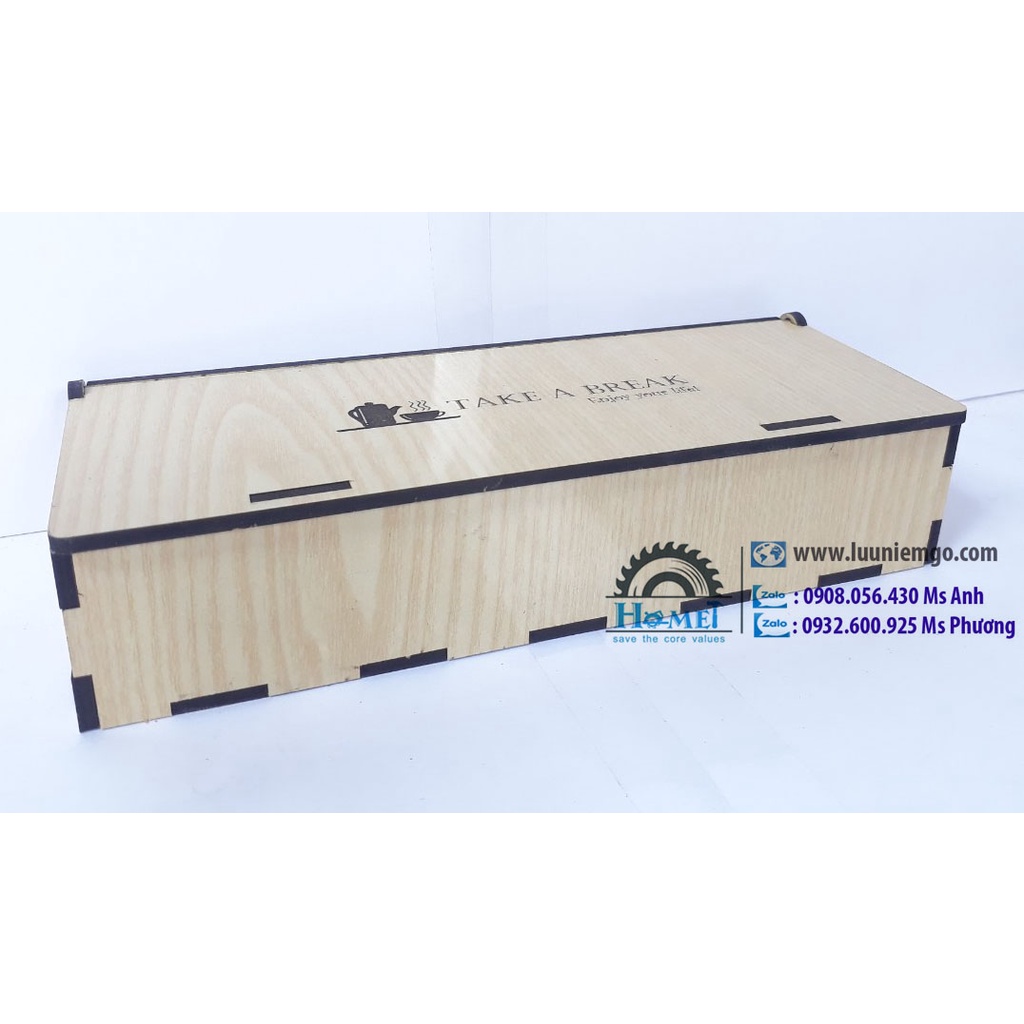 HỘP GỖ ĐỰNG TÚI TRÀ -TÚI CAFE VĂN PHÒNG XINH XẮN