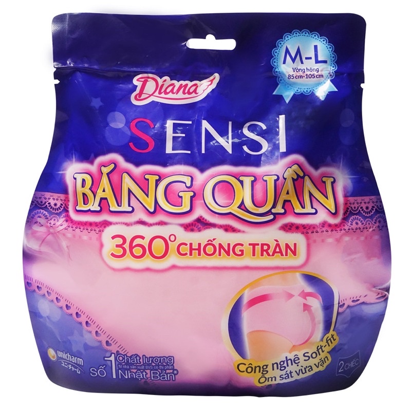 Băng Vệ Sinh Dạng Quần Diana Sensi Chống Tràn
