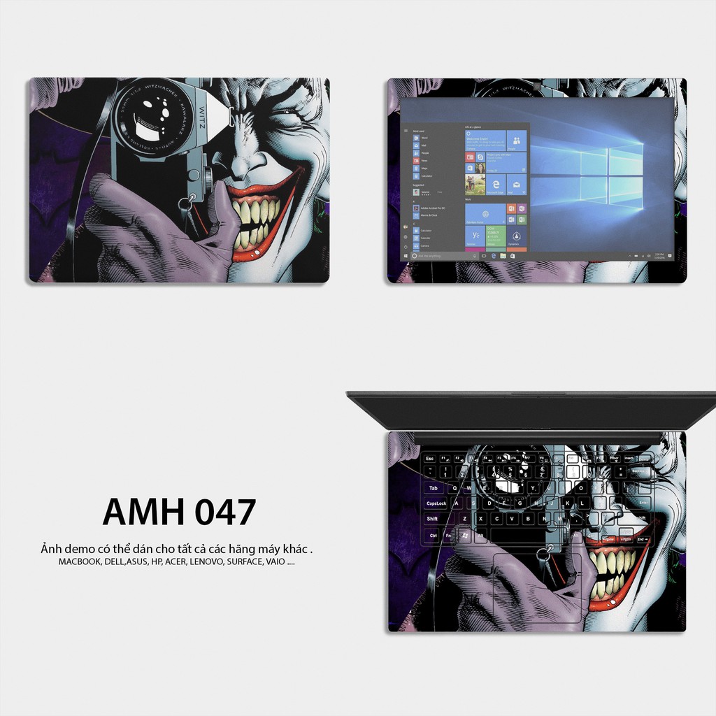 Bộ skin dán laptop mẫu Có mẫu decal dán cho tất cả các hãng máy tính