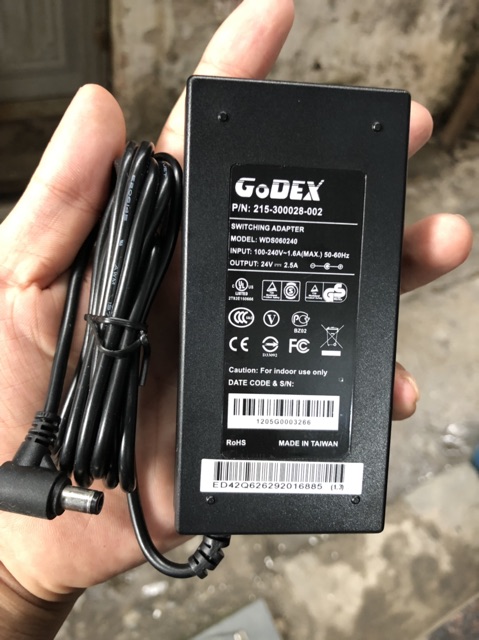 Adapter-nguồn máy in godex 24v 2.5a chính hãng