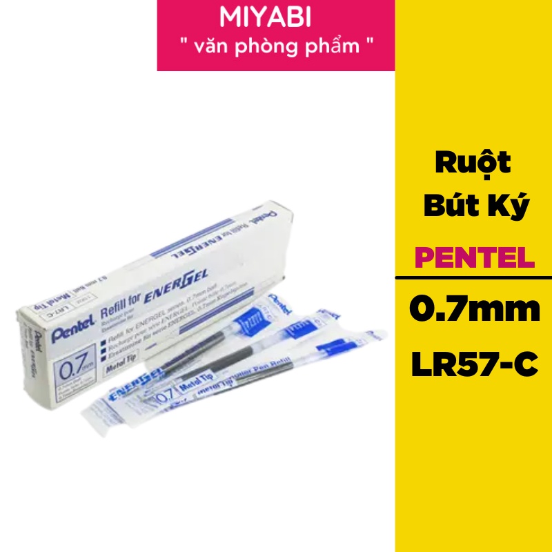 Ruột bút ký cao cấp Pentel màu xanh 0,5mm/0,7mm/1,0mm dùng cho văn phòng