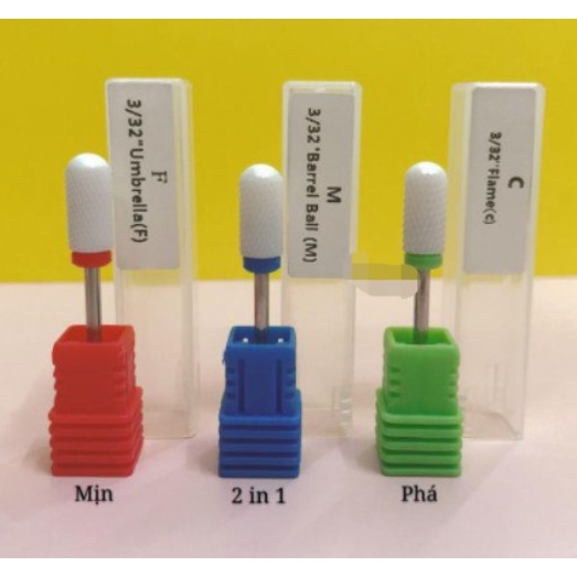 đầu mài sứ  mịn, ·phá, khóe móng tay