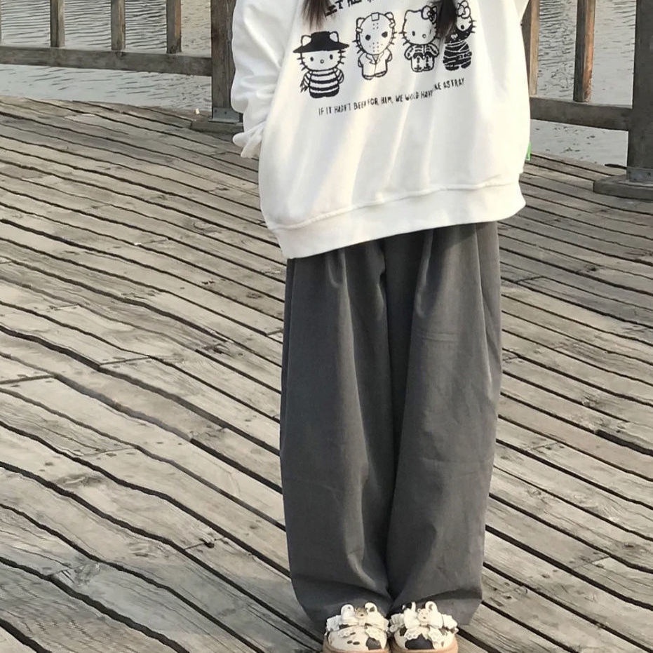 Set Áo Hoodie Form Rộng Và Quần ống rộng Thời Trang Mới Cho Nữ