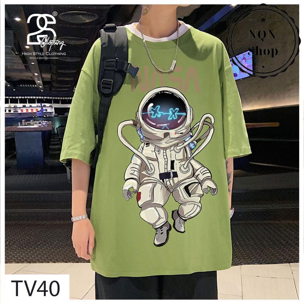 Áo Thun Nam Cổ Tròn Form Rộng Streetwear NQN Shop Áo Phông Unisex Basic Cotton Oversize Giá Rẻ In Phi Hành Gia TV40 | BigBuy360 - bigbuy360.vn