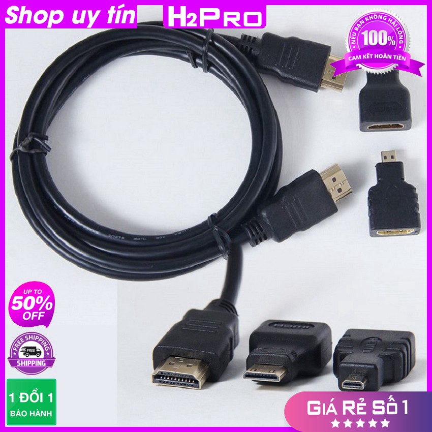 [RẺ VÔ ĐỊCH] BỘ CHUYỂN TÍN HIỆU CỔNG HDMI 3 TRONG 1 CHO ĐẦU CHUẨN HDTV, HDMI sang mini HDMI và micro HDMI
