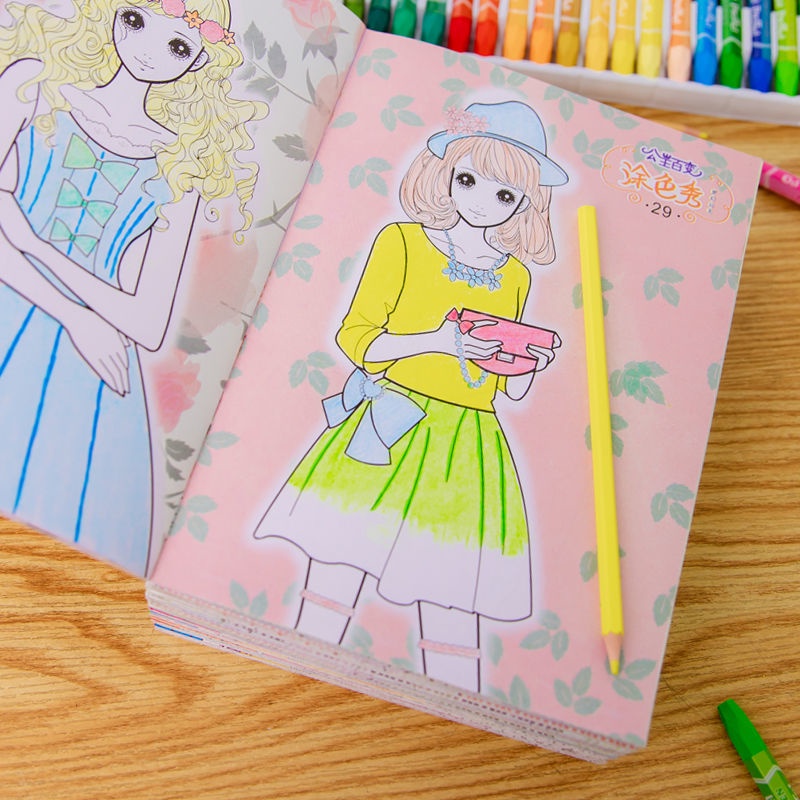 Sách Tô Màu Hình Công Chúa Dành Cho Bé Gái 3-6 - 8-10 Tuổi