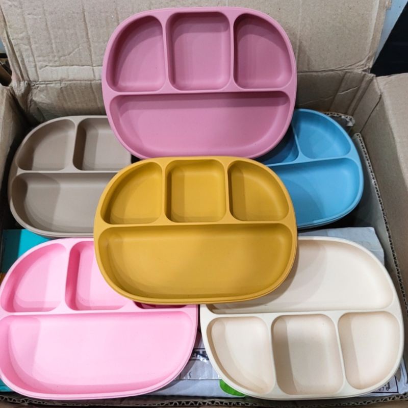 Khay ăn dặm silicon có đế hít  - BoBa store