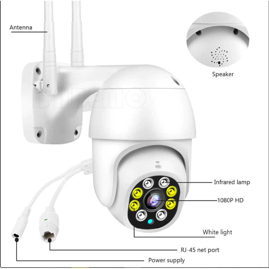 Camera IP Ngoài Trời AI Theo Dõi Giám Sát Thu Phóng Kỹ Thuật Số 4X, Chống Nước IP6 – Bảo Hành 12 Tháng | BigBuy360 - bigbuy360.vn