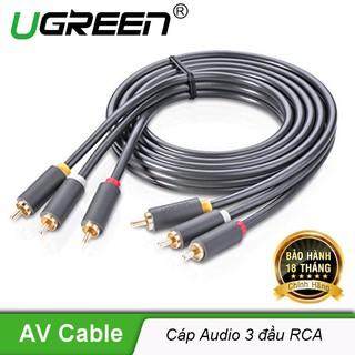Dây cáp AV 3 đầu Hoa Sen mạ vàng Ugreen AV105 - Hàng Chính Hãng