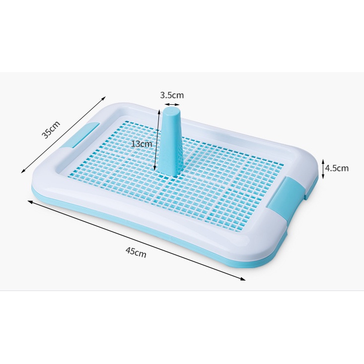 Khay Vệ Sinh Chữ Nhật Có Cọc Cao Cấp 45cm x 35cm