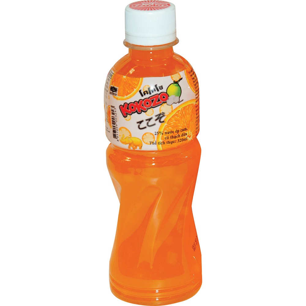 Nước ép Kokozo cam thạch/ dâu thạch / nho thạch/ trái cây thạch/ vải thạch/ xoài thạch/ dưa gang thạch 320mlx 6 chai