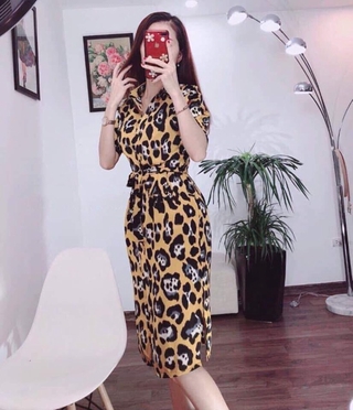 Đầm sơ mi nhiều hoạ tiết(2 túi sườn)
