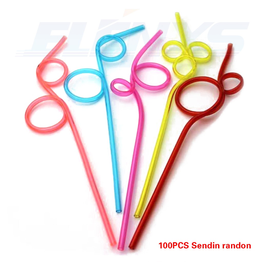 Set 10 Ống Hút Nhựa Pvc Nhiều Màu Tái Sử Dụng Tiện Lợi