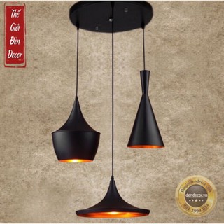 Bộ 3 đèn thả trang trí  T088 ,Chao đèn thả trần bàn ăn kiểu dáng Bắc Âu ABC