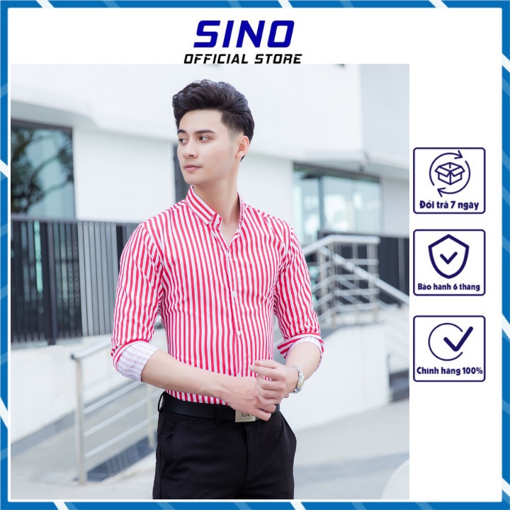 Áo sơ mi giá rẻ hàn quốc cao cấp trẻ trung trơn nam SINO SM08