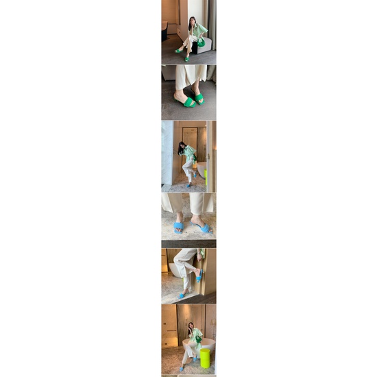 Giày Cao Gót 1.97 Inch Bằng Da Nhiều Màu Sắc Thời Trang Phong Cách Hàn Quốc Size 35-39