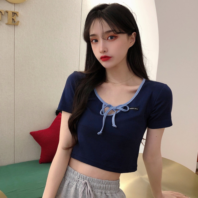 Áo Thun Nữ Tay Ngắn Buộc Dây Thời Trang