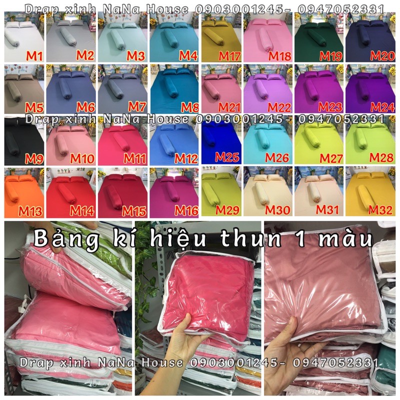 🌈 Trọn bộ drap thun màu (đa dạng size nệm)[TPHCM]