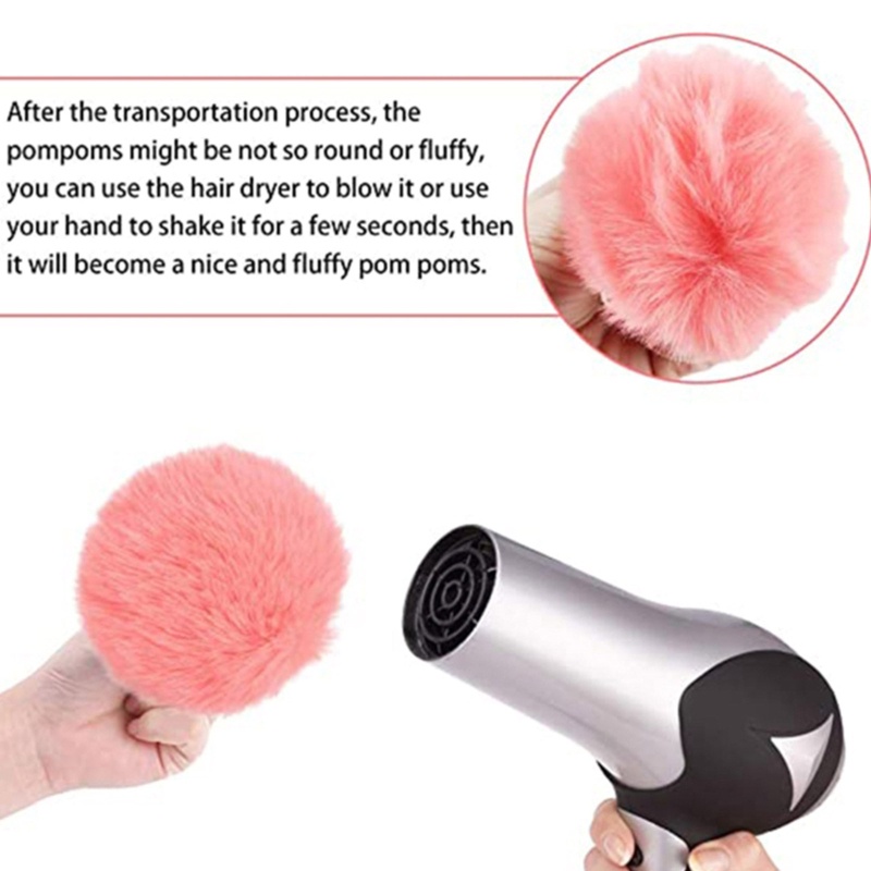 Móc Khóa Quả Cầu Lông Xù Bằng Nhựa Dùng Để Làm Thẻ DIY