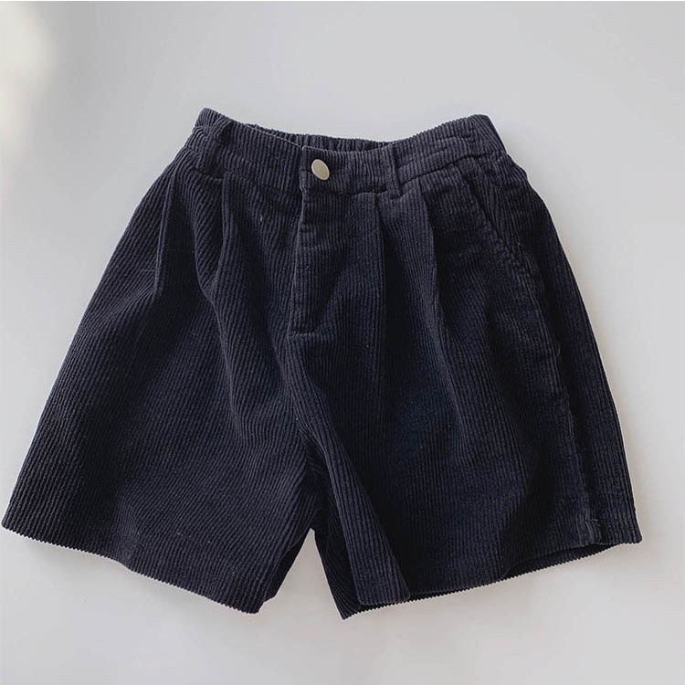 Quần short nhung tăm nam nữ ống rộng phong cách unisex ulzzang Yinxx QS103